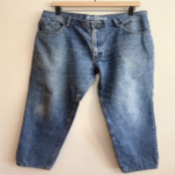 Vintage BUGLE BOY USA 80's/90s Men's Loose Straight Jeans 36x32 Medium Wash - Picture 1 of 16